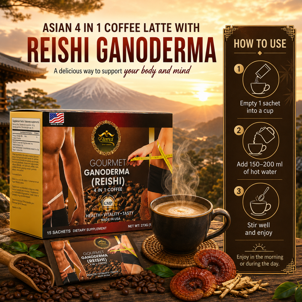 Eternal Spirt Beauty  3 Pack Combo  4 in 1 Ganoderma Reishi  Coffee Flavor drink