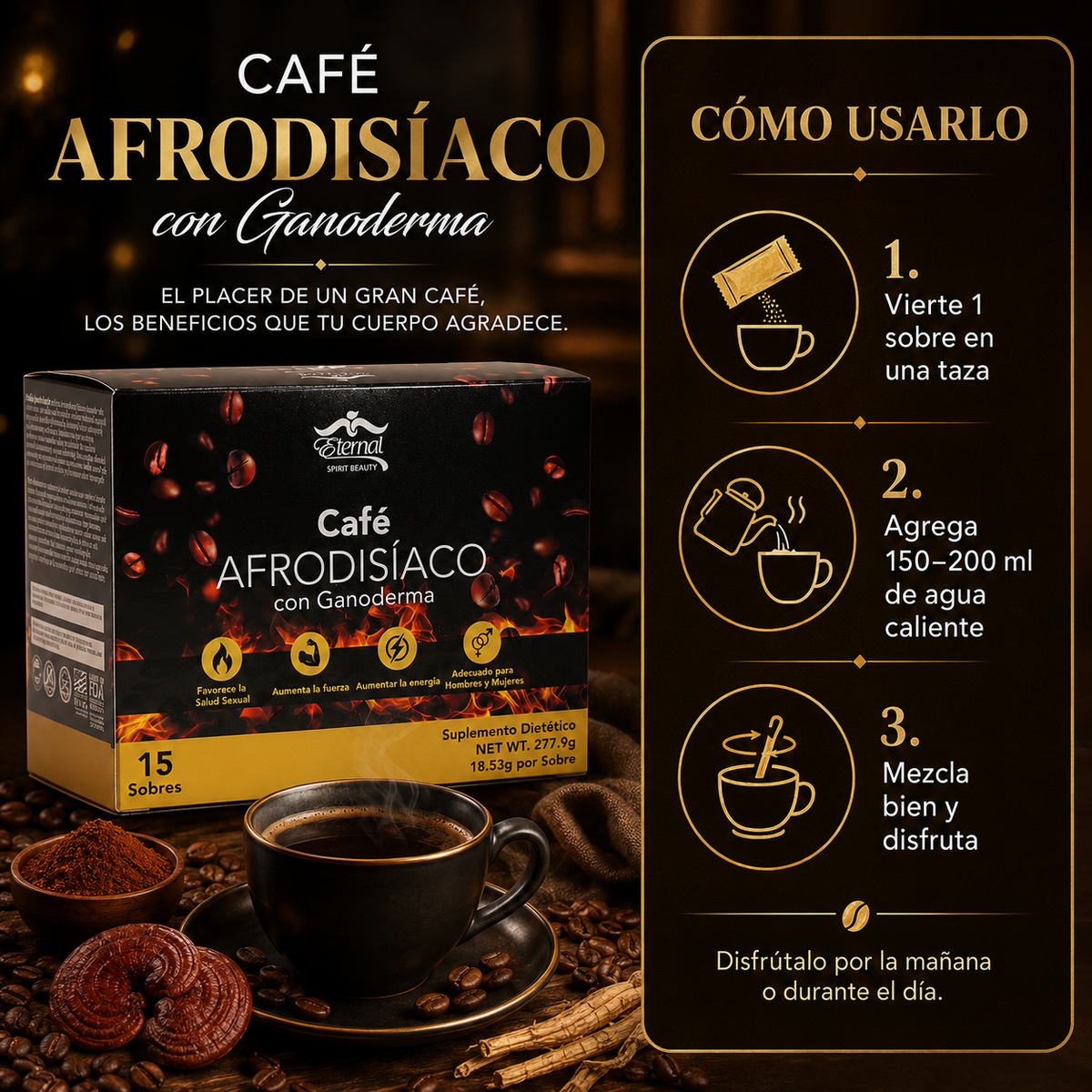 Eternal Spirt Beauty  ,Ganoderma Reishi  Coffee Flavor Beverege Drink