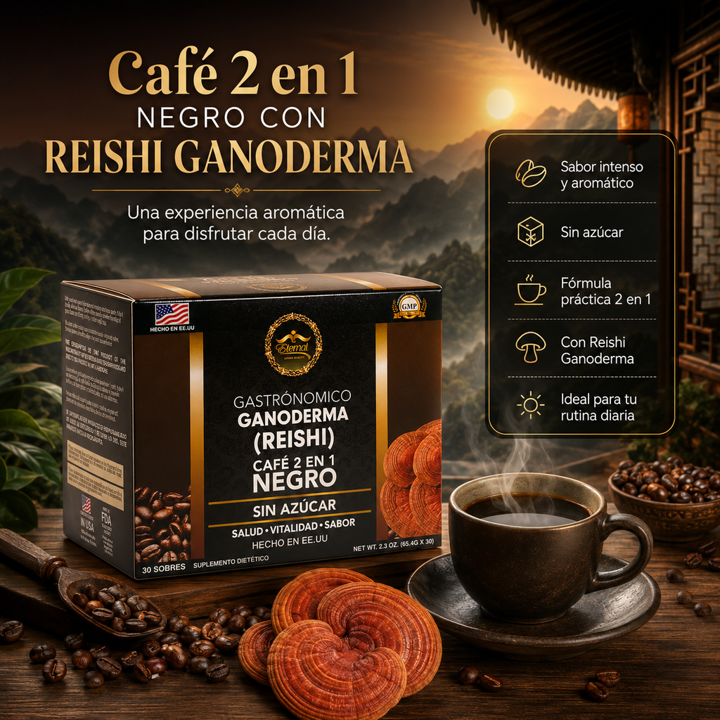 Eternal Spirt Beauty 3 Pack Combo Negro Pure 2 in 1 Ganoderma Reishi Colombian Coffee Flavor drink (Copy)
