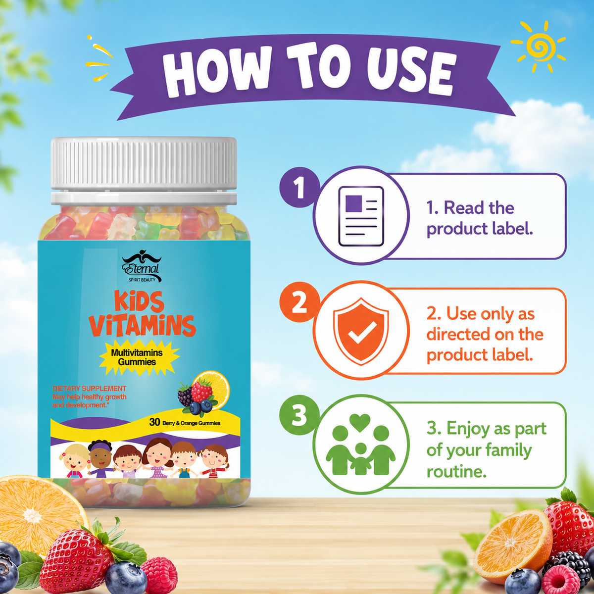 Eternal Spirit Beauty KIDS VITAMINS GUMMIES