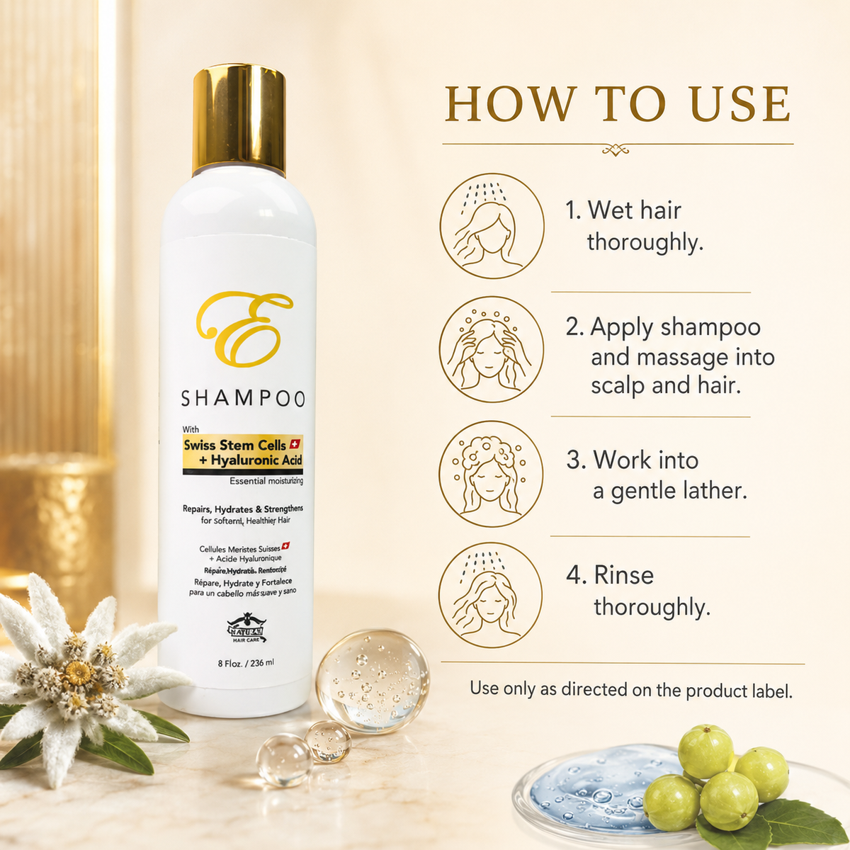 ETERNAL SPIRIT BEAUTY STEM CELLS + HYALURONIC ACID SHAMPOO