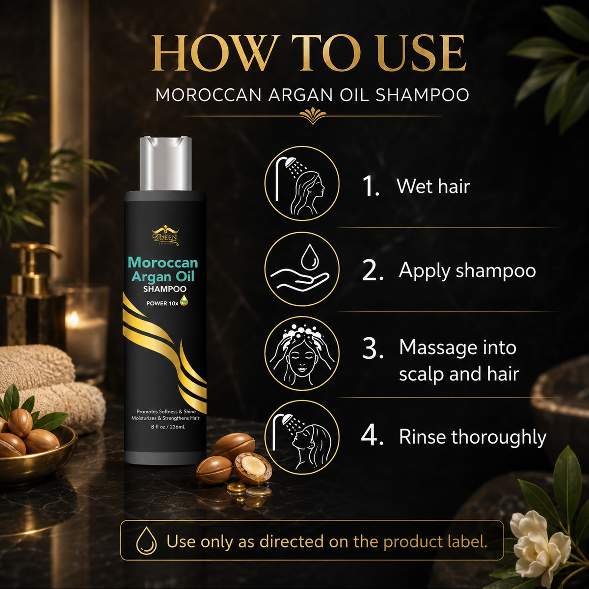 ETERNAL SPIRIT BEAUTY ETERNAL ETERNAL MOROCCAN ARGAN OIL SHAMPOO 8 OZ