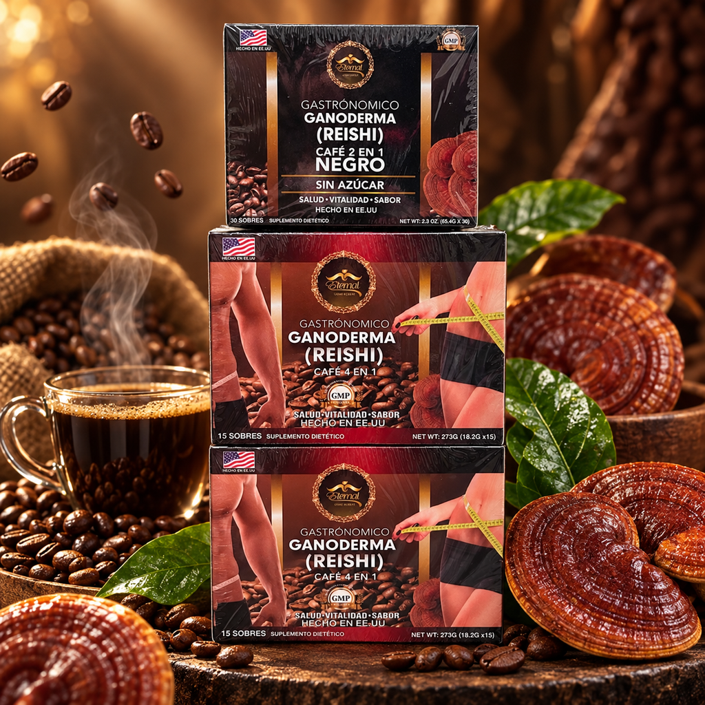 Eternal Spirit Beauty Combo 3 Coffee – Ganoderma Reishi | 2 Boxes 4 in 1 + 1 Box 2 in 1 Negro