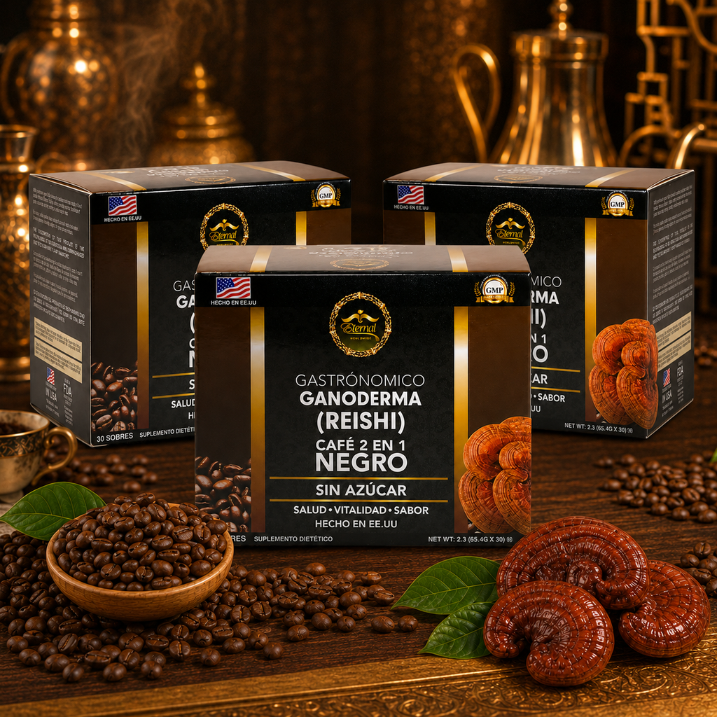 Eternal Spirt Beauty 3 Pack Combo Negro Pure 2 in 1 Ganoderma Reishi Colombian Coffee Flavor drink (Copy)