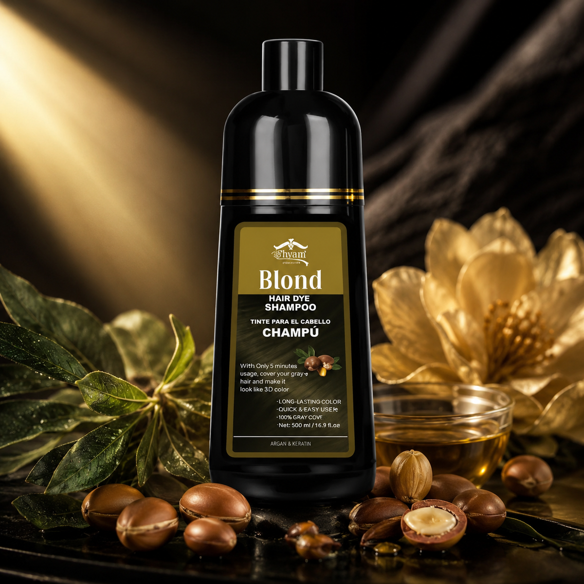 ETERNAL SPIRIT BEAUTY  BLACK .BLONDE , WINE RED, SILVER,  CHESNUT TINT SHAMPOO