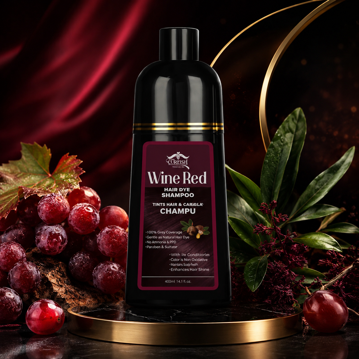ETERNAL SPIRIT BEAUTY  BLACK .BLONDE , WINE RED, SILVER,  CHESNUT TINT SHAMPOO